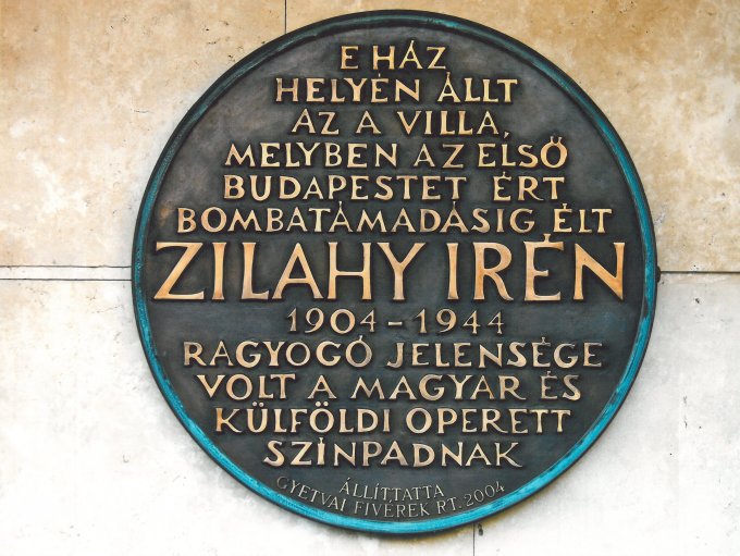 Zilahy Irén emléktábla Zilahy Irén emléktábla