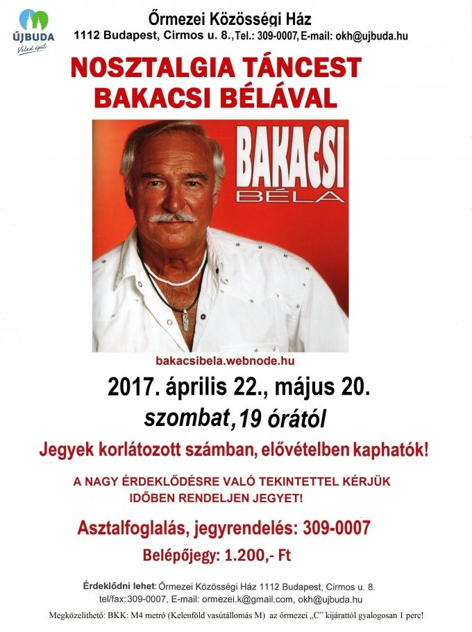 Nosztalgia Táncest Bakacsi Bélával