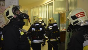 Jól vizsgáztak az újbudai tűzoltók a BME reaktorában tartott gyakorlaton (foto:XI. kerületi Hivatásos Tűzoltó-parancsnokság)